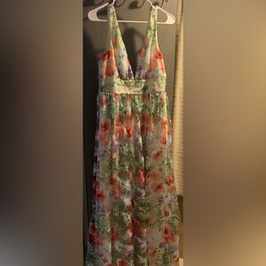 Floral long dress.